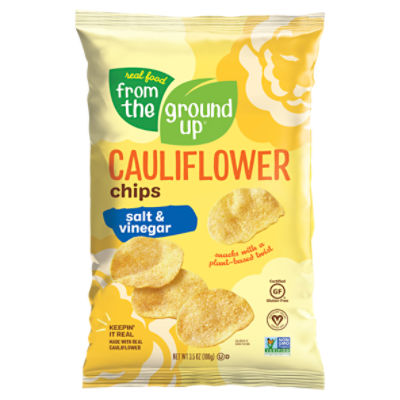 Real Food From The Ground Up Salt & Vinegar Cauliflower Chips, 3.5 oz