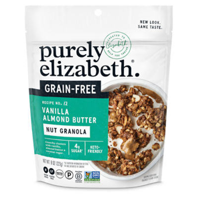 Purely Elizabeth Recipe No. 12 Grain-Free Vanilla Almond Butter Nut Granola, 8 oz