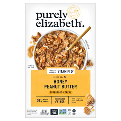 Purely Elizabeth Recipe No. 30 Honey Peanut Butter Superfood Cereal, 11 oz