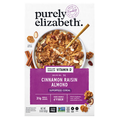 Purely Elizabeth Recipe No. 35 Cinnamon Raisin Almond Superfood Cereal, 11 oz