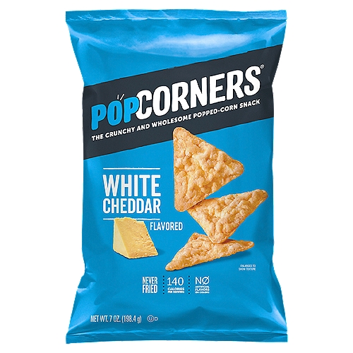 PopCorners White Cheddar Flavored Popped-Corn Snack, 7 oz