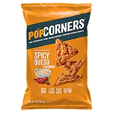 PopCorners Spicy Queso, Popped-Corn Snack, 7 Ounce