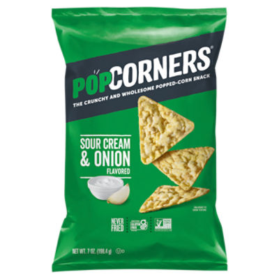 PopCorners Sour Cream & Onion Flavored Popped-Corn Snack, 7 oz