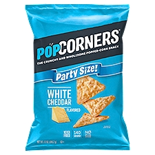 PopCorners White Cheddar Flavored The Crunchy and Wholesome Popped-Corn Snack Party Size, 12 oz