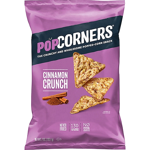 PopCorners Cinnamon Crunch Popped-Corn Snack, 7 oz
Cinnamon Lovers, We Hear Your Tastebuds. Enjoy the Perfect Pairing of Sweet Cinnamon and Delicious Crunch That'll Be Sure to Sweeten Your Day.