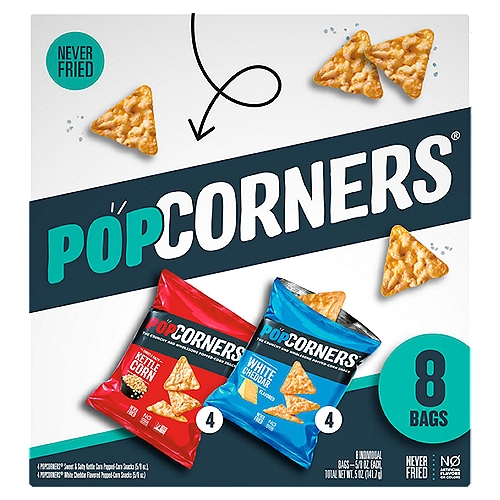 PopCorners Popped Corn Snacks, 5/8 oz, 8 count