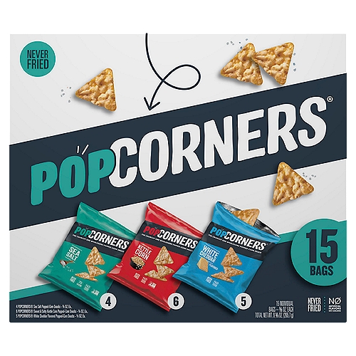 PopCorners Popped Corn Snack Variety Pack 5/8 Oz, 15 Count