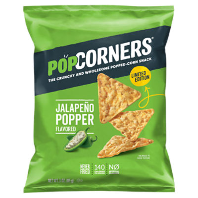 PopCorners Jalapeño Popper Flavored Popped-Corn Snack Limited Edition, 3 oz