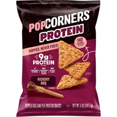 PopCorners Popped Corn Snacks Protein Hickory BBQ, 5 Oz