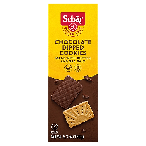 Schär Gluten-Free Chocolate Dipped Cookies, 5.3 oz