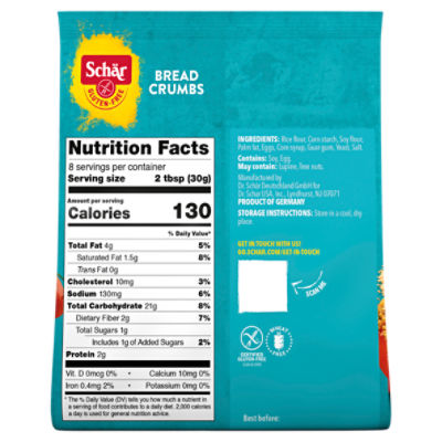 Schär Gluten-Free Bread Crumbs, 8.8 oz