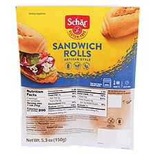 Schär Gluten Free Artisan Style Sandwich Rolls, 5.3 oz