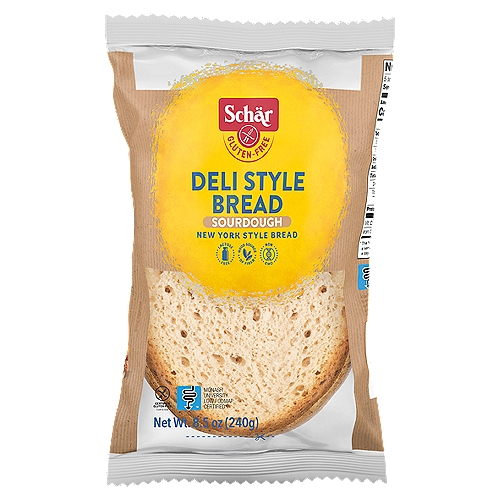 Schär Gluten-Free Deli Style Sourdough Bread, 8.5 oz
Freshness Sticker*
To avoid using preservatives
Absorbs oxygen
Keeps the product fresh until you open it.
*do not eat or cut