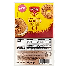Schär Gluten-Free Full of Flavor Pre-Sliced Everything Bagels, 14.1 oz, 14.1 Ounce