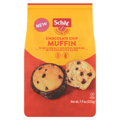 Schär Gluten-Free Chocolate Chip Muffin, 5 count, 7.9 oz