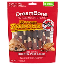 DreamBone Dream Kabobz Dog Chews with Vegetables & Chicken, 18 count, 10 oz