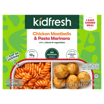 Kidfresh Chicken Meatballs & Pasta Marinara Combo Meal, 6.93 oz