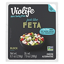 Violife 100% Vegan Just Like Feta Block Cheese Alternative, 8.1 oz