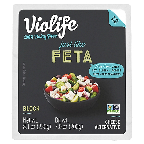 Violife Just Like Feta Block Cheese Alternative, 8.1 oz