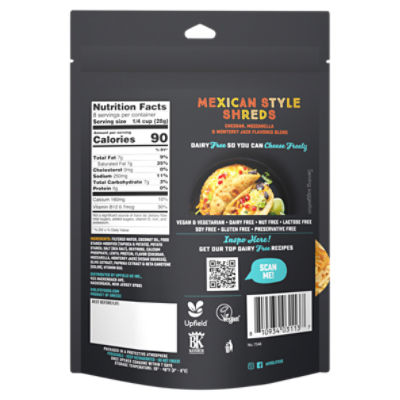 Violife 100% Dairy Free Mexican Style Shreds Cheese Alternative, 8 oz
