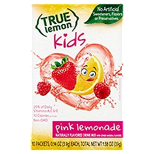 True Lemon Kids Pink Lemonade Naturally Flavored Drink Mix, 0.14 oz, 10 count