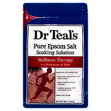 Dr Teal's Wellness Therapy Pure Epsom Salt Soaking Solution, 3 lbs 