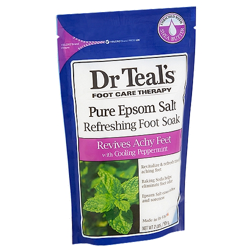 Dr. Teal's Foot Care Therapy Pure Epsom Salt Refreshing Foot Soak, 2 lb