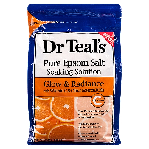 Dr Teal's Epsom Salt Glow & Radiance, 3 lbs