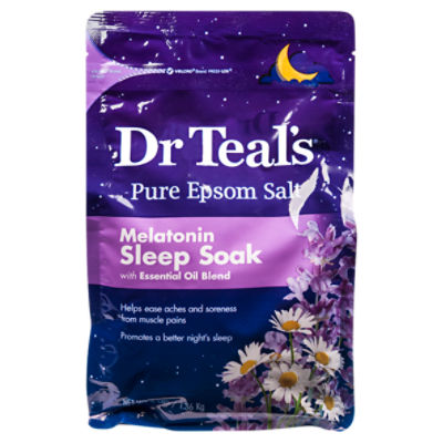Dr Teal's Pure Epsom Salt Melatonin Sleep Soak, 3 lbs, 3 Pound