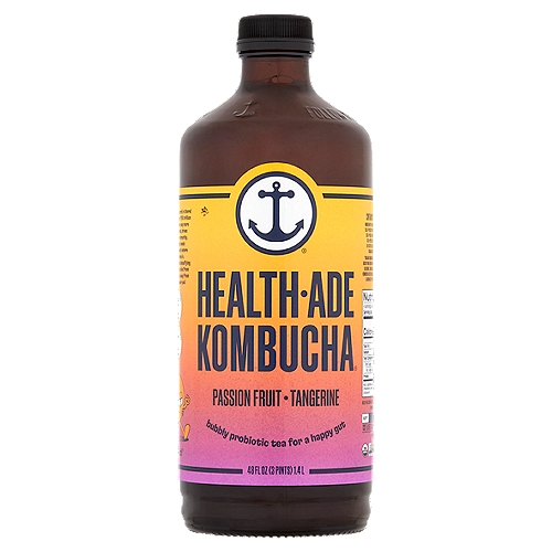 Health-Ade Kombucha Passion Fruit Tangerine Probiotic Tea, 48 fl oz