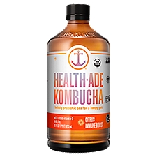 Health-Ade Kombucha Citrus Immune Boost Bubbly Probiotic Tea, 16 fl oz