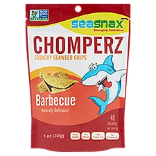 SeaSnax Chomperz Seaweed Chips, Barbecue Crunchy, 1 Ounce