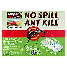 Maggie's Farm Simply Effective No Spill Ant Kill, 0.25 oz, 6 count, 1.5 Ounce