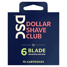 Dollar Shave Club 6-Blade Razor Refill Cartridges 4 Count