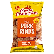 Carolina Country Snacks Sweet BBQ Flavored Fried Pork Rinds, 3.25 oz, 3.25 Ounce