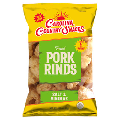 Carolina Country Snacks Salt & Vinegar Fried Pork Rinds, 3.25 oz