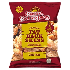 Carolina Country Snacks Original Old Time Fat Back Skins, 3 oz, 3 Ounce