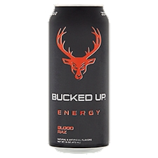 Bucked Up Blood Raz Energy Drink, 16 oz, 16 Fluid ounce