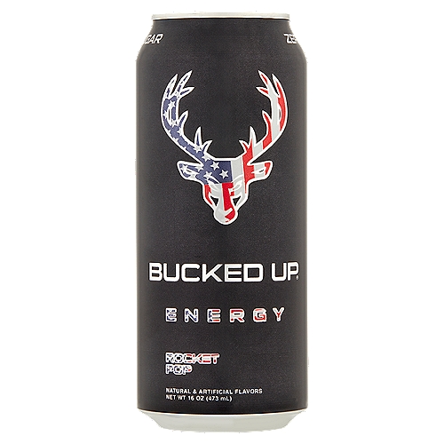 Bucked Up Rocket Pop Energy Drink, 16 oz