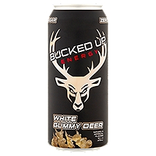 Bucked Up White Gummy Deer Energy Drink, 16 fl oz, 16 Fluid ounce