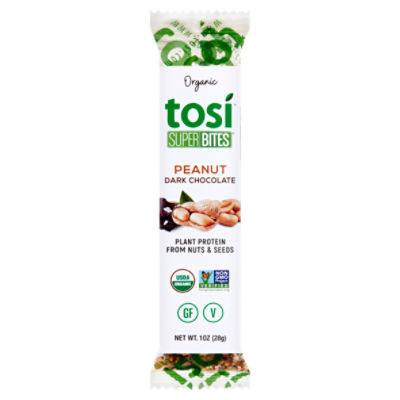 Tosi Super Bites Organic Peanut Dark Chocolate Bar, 1 oz