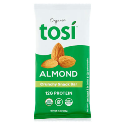 Tosi Organic Almond Crunchy Snack Bar, 2.4 oz