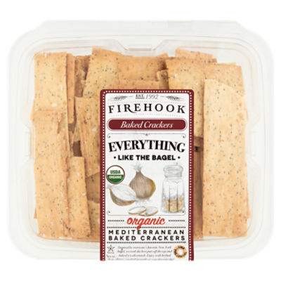 Firehook Everything Like the Bagel Organic Mediterranean Baked Crackers, 8 oz