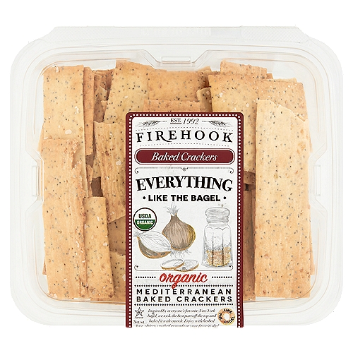 Firehook Everything Like the Bagel Organic Mediterranean Baked Crackers, 8 oz