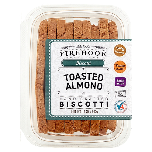 Firehook Toasted Almond Biscotti, 12 oz