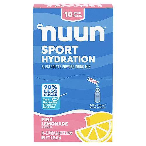 Nuun Sport Pink Lemonade Electrolyte Hydration Powder, 10 Count