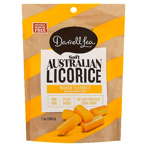 Darrell Lea Soft Mango Flavored Australian Licorice, 7 oz
