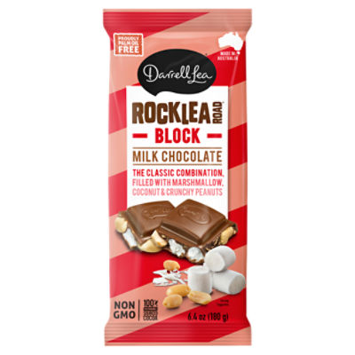 Darrell Lea Rocklea Road Block Milk Chocolate, 6.4 oz