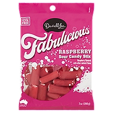 Darrell Lea Fabulicious Raspberry Sour Candy Stix, 7 oz