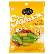 Darrell Lea Fabulicious Mixed Flavor Sour Candy Stix, 7 oz